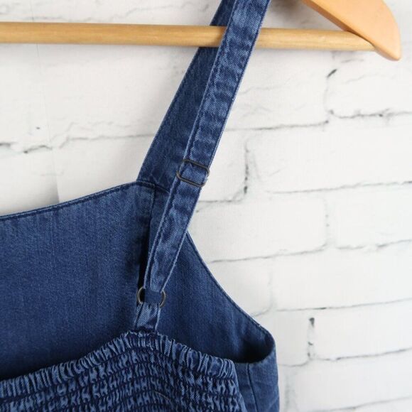 OLD NAVY BLUE DENIM SPAGHETTI STRAP ROMPER WITH POCKETS SIZE XS - Picture 5 of 8